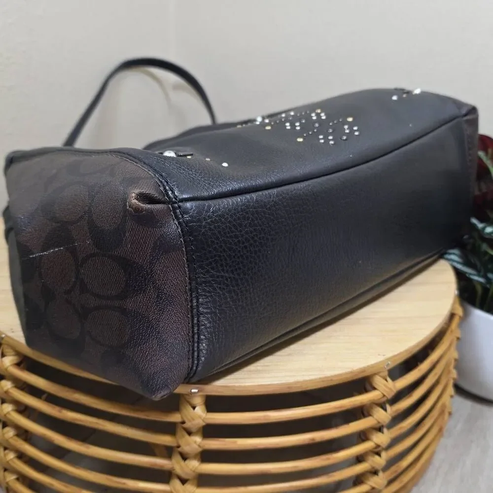 Coach Lexy Shoulder Bag with Rivets + Matching Wallet
